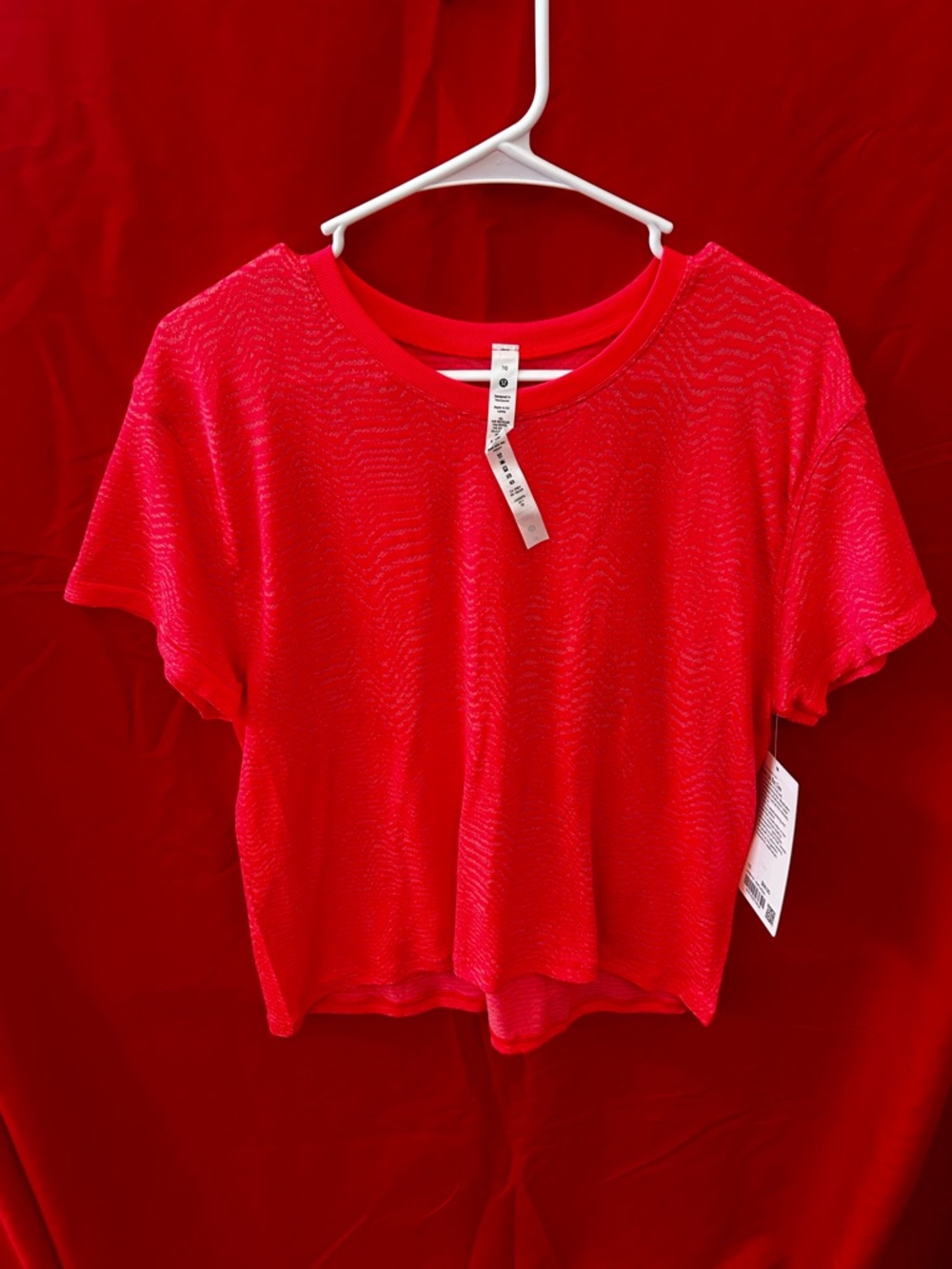 lululemon athletica Bright Red Short-Sleeve Knit Tee